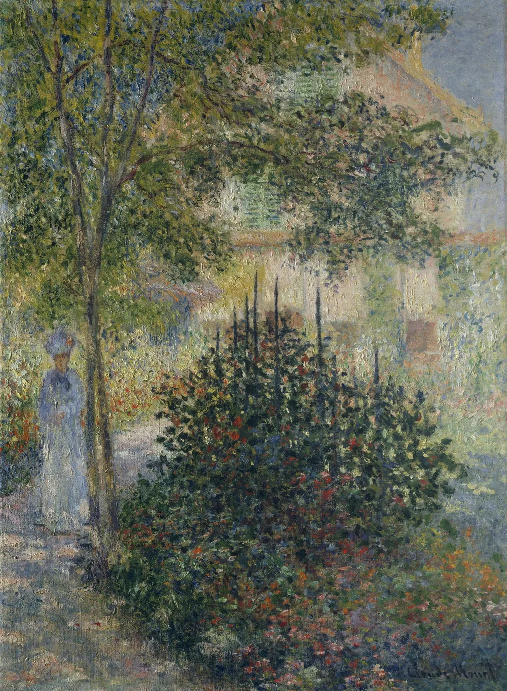 Camille Monet (1847–1879) in the Garden at Argenteuil, by Claude Monet, oil, 1888