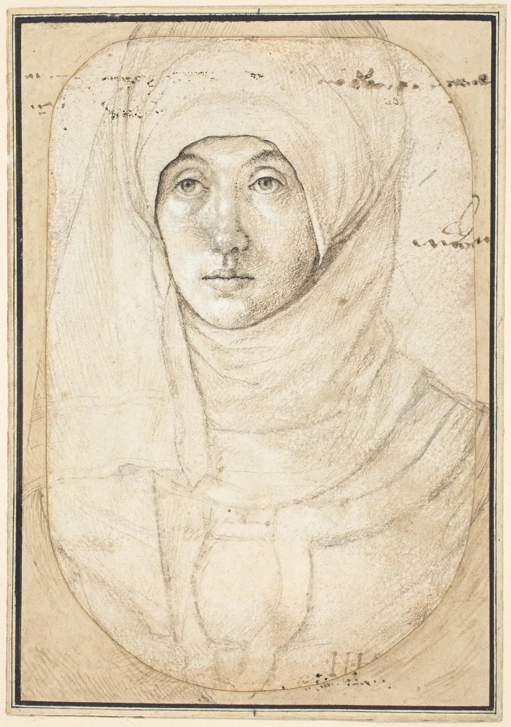 Portrait of a Woman [recto], by Hans Holbein the Elder, ink, 1508