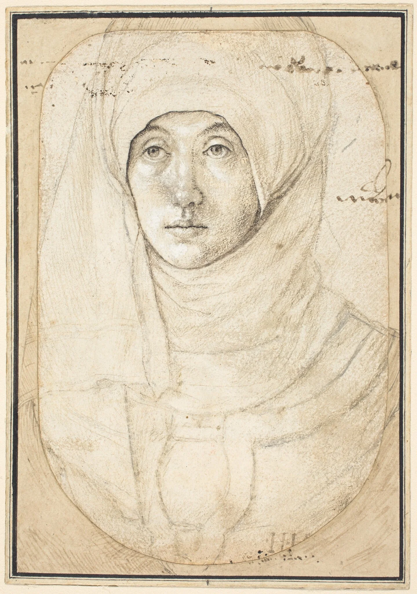 Portrait of a Woman [recto], detail