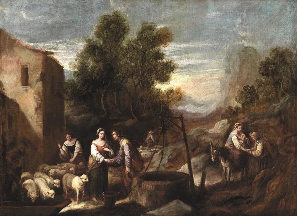 Jacob and Rachel, by Francisco Antolínez, oil, 1665