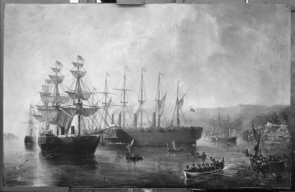 Homeward Bound: "The Great Eastern", by Robert Charles Dudley, oil, 1866