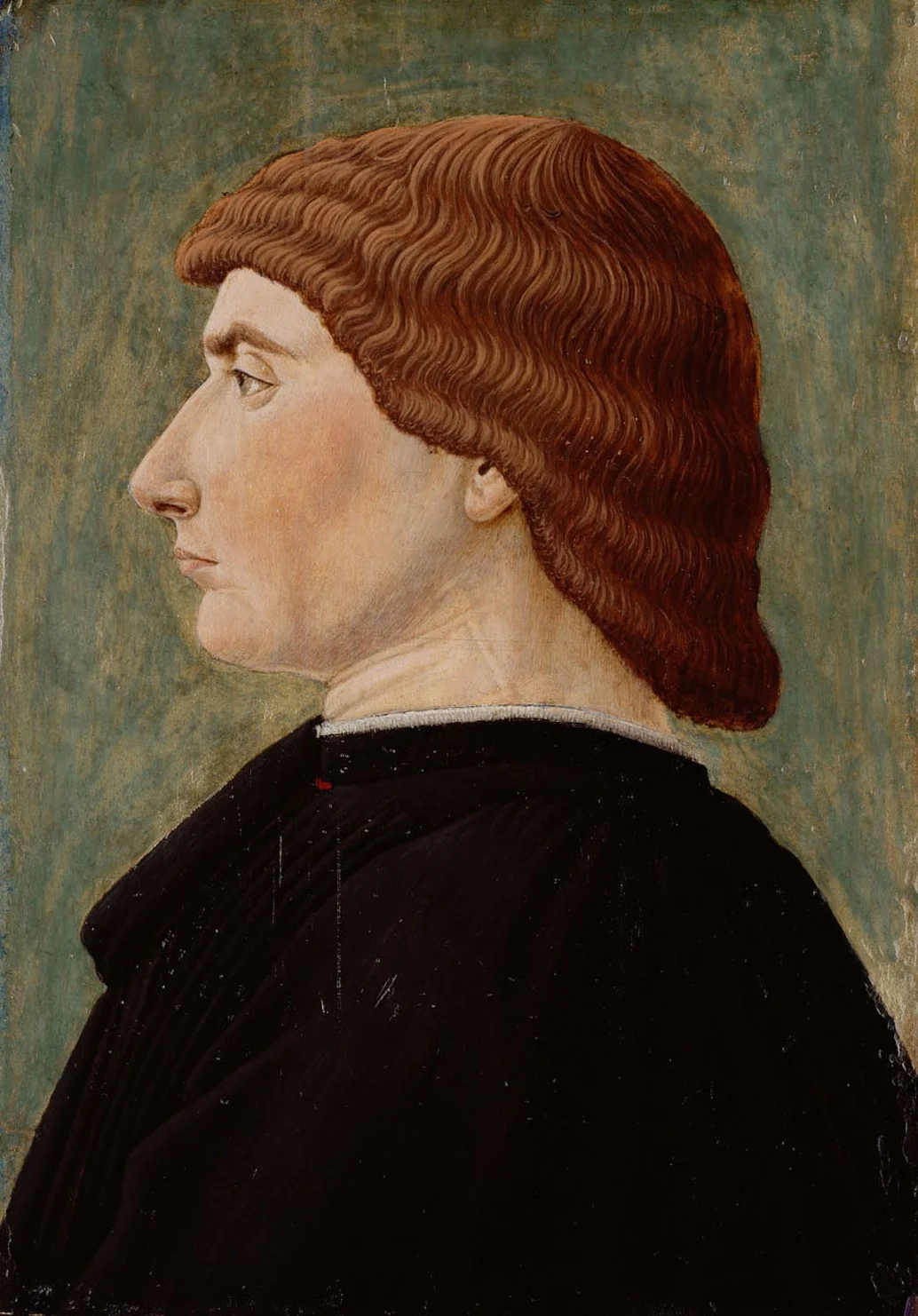 Portrait in profile, detail
