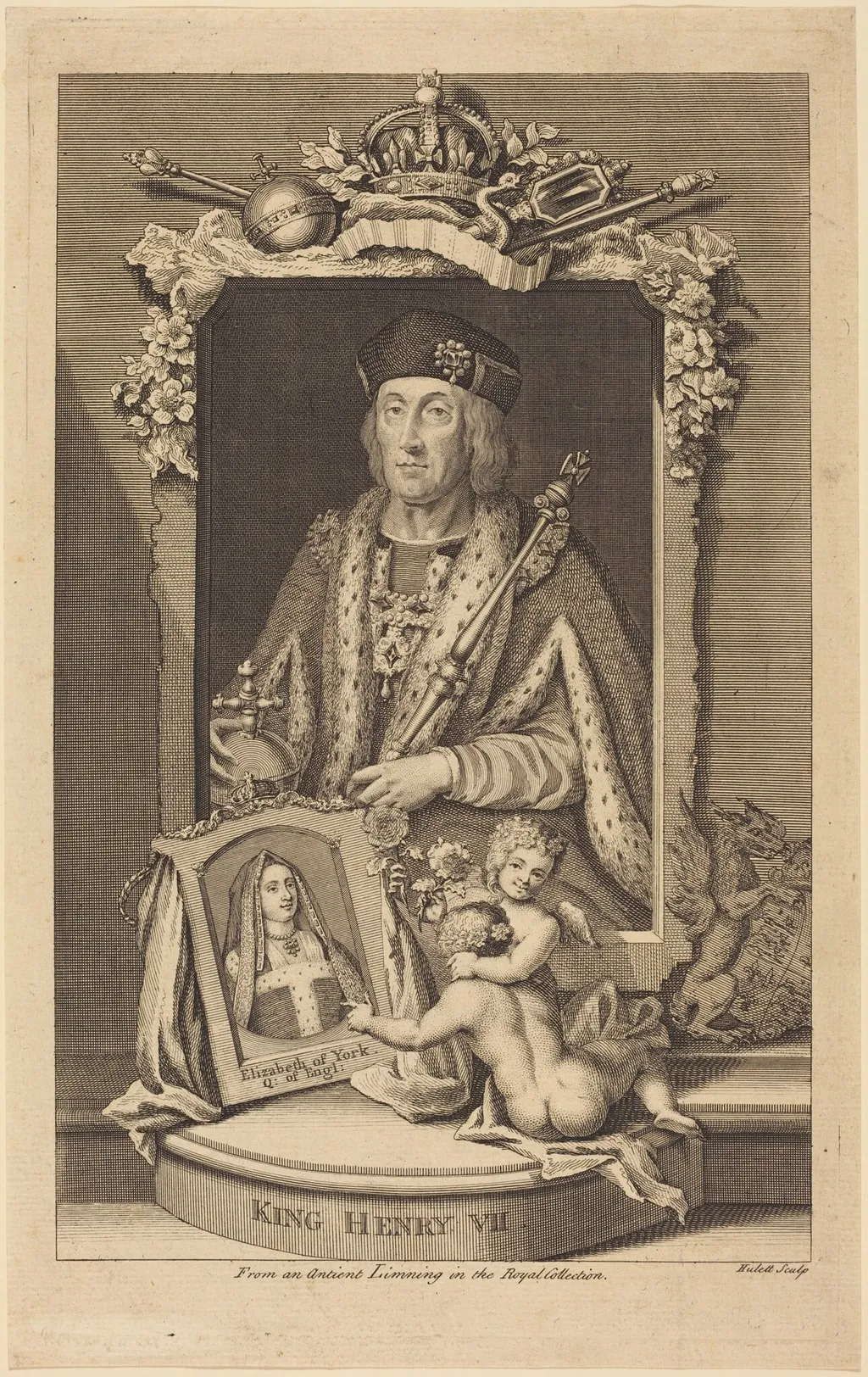 King Henry VII, by James Hulett, ink, 1731