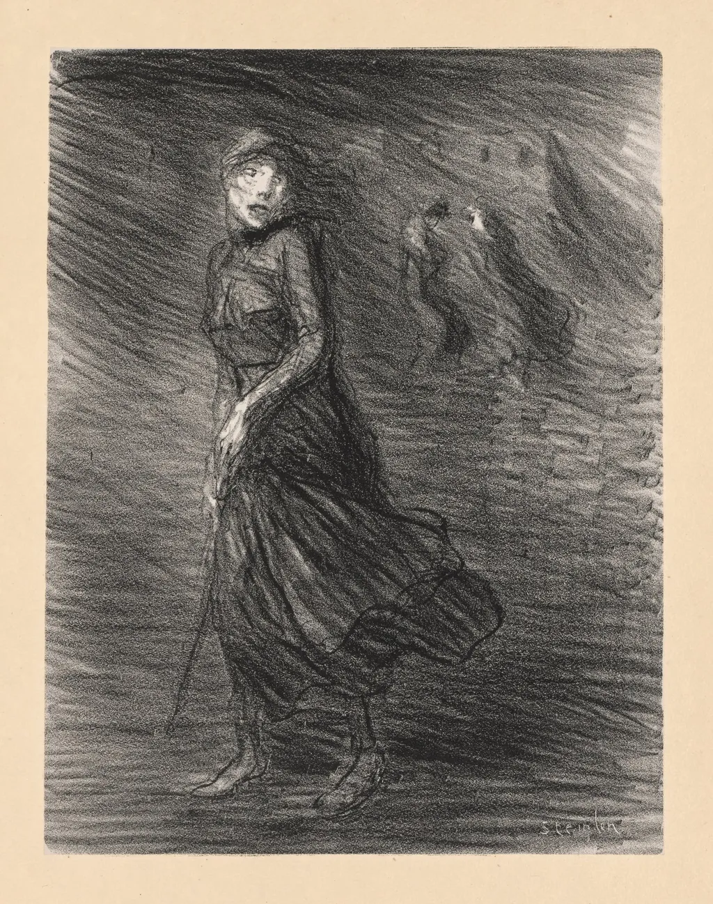 In the Street (Dans la Rue), by Théophile Alexandre Steinlen, 1911