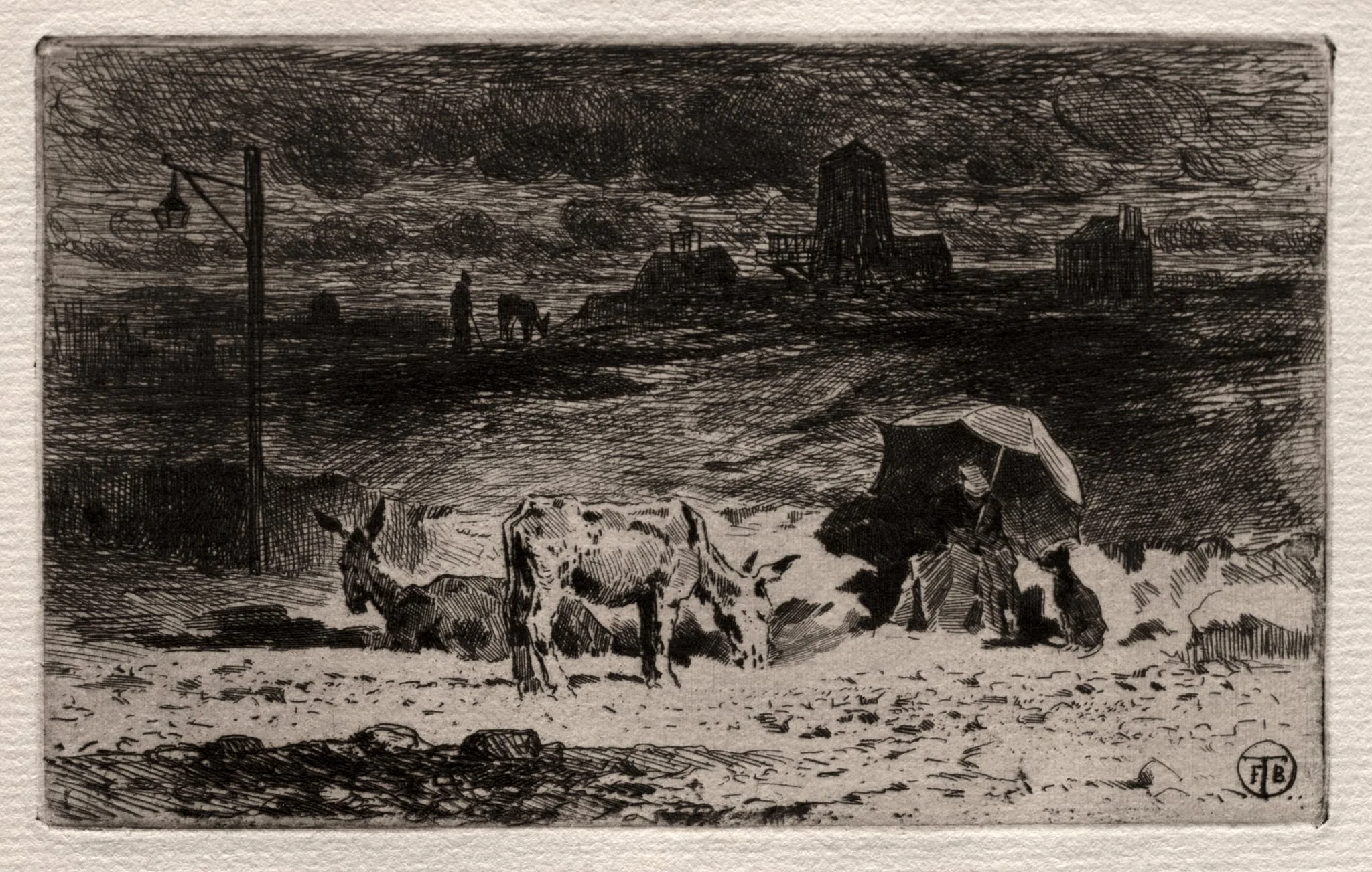 The Donkeys at the Hill of the Cailles, detail