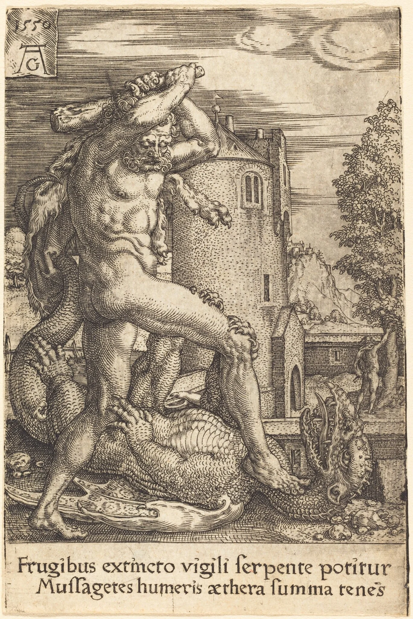 Hercules Slaying the Dragon, detail