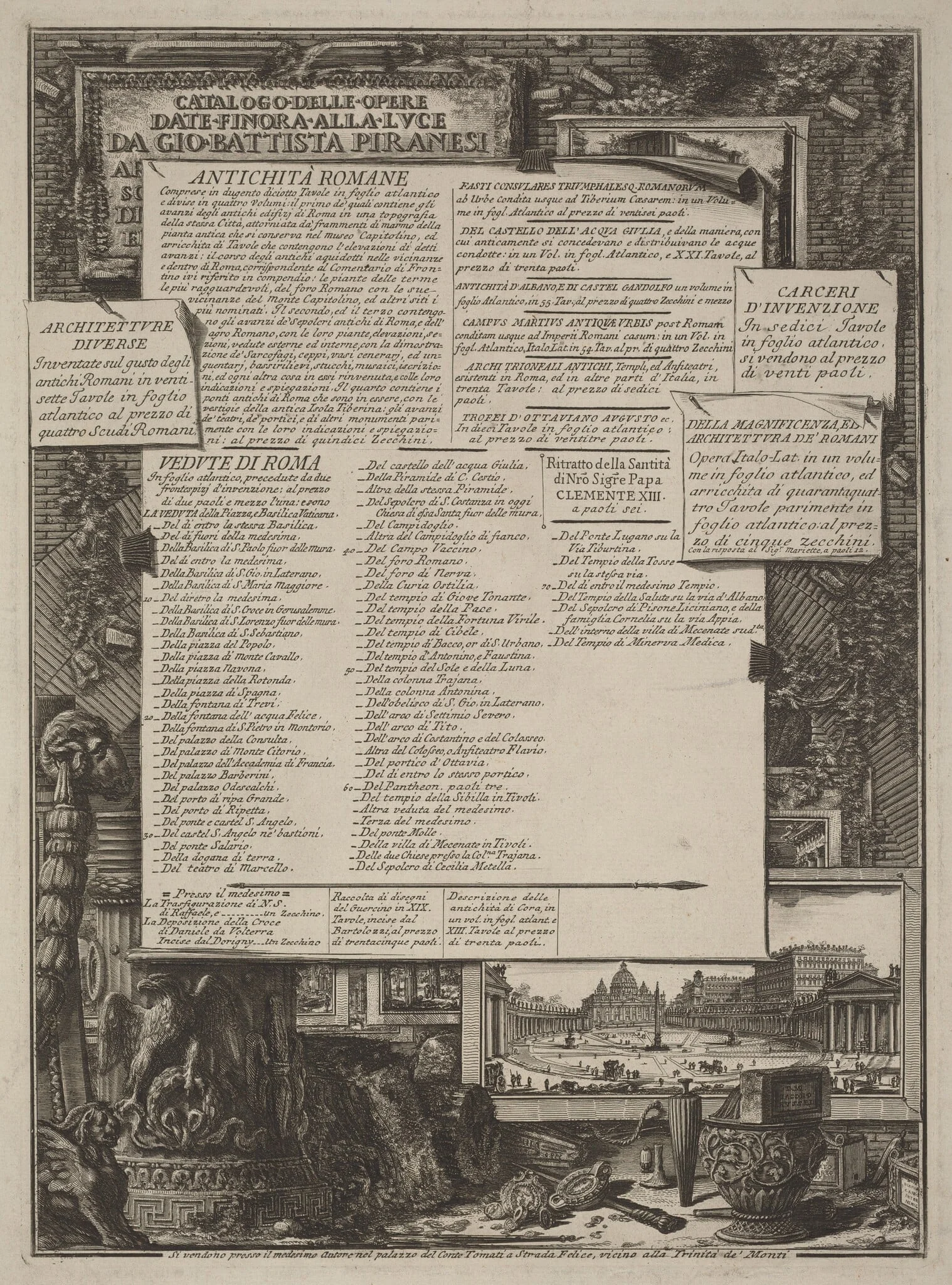 Catalogo delle Opere, detail
