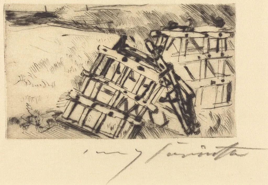 Egge (Harrow), by Lovis Corinth, ink, 1916