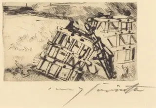 Egge (Harrow), by Lovis Corinth, ink, 1916