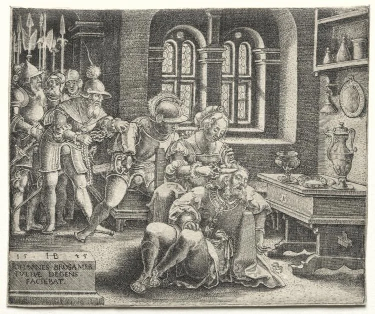 Samson and Delilah, detail