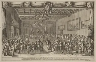The Banquet of the Piacevoli, by Stefano Della Bella, ink, 1627