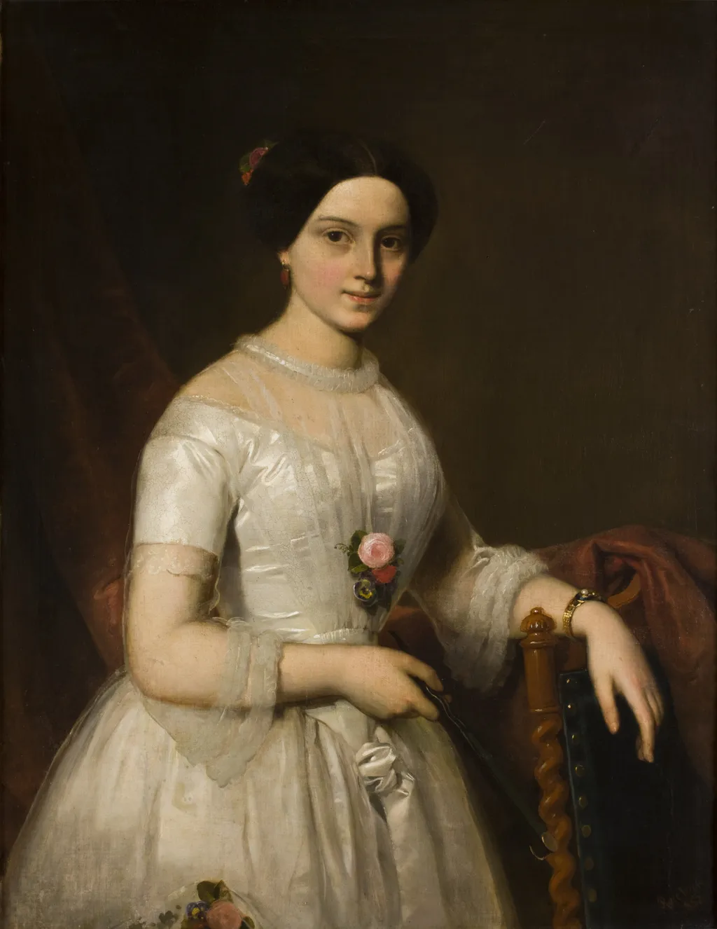 Portrait of Józefa Jabłonowska née Piwocka, by Alojzy Reichan, oil, 1852