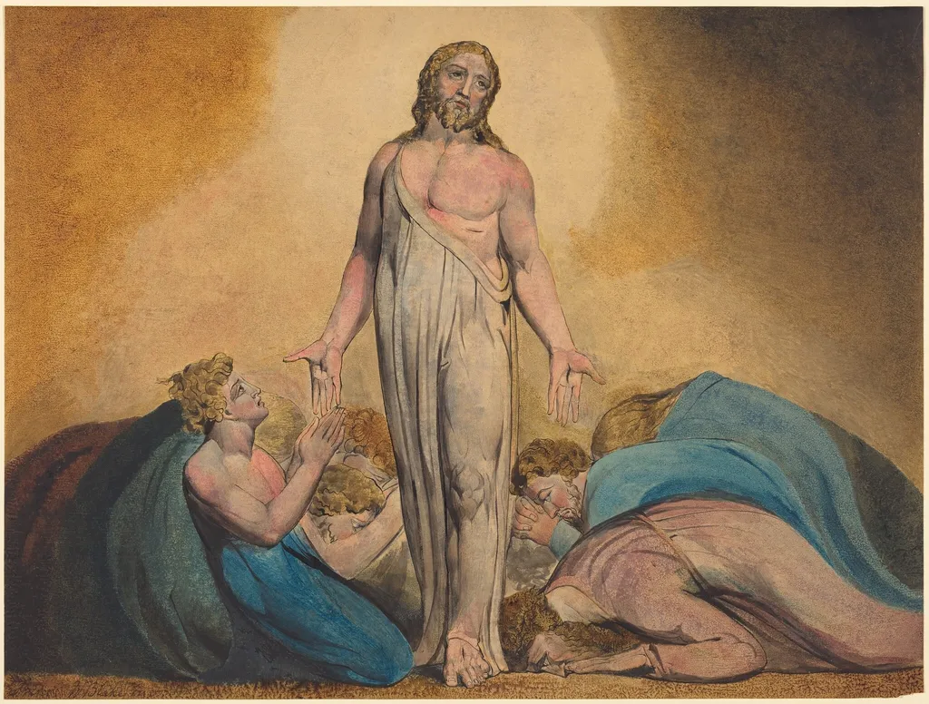 Christ Appearing to His Disciples After the Resurrection, by William Blake, tempera, 1795