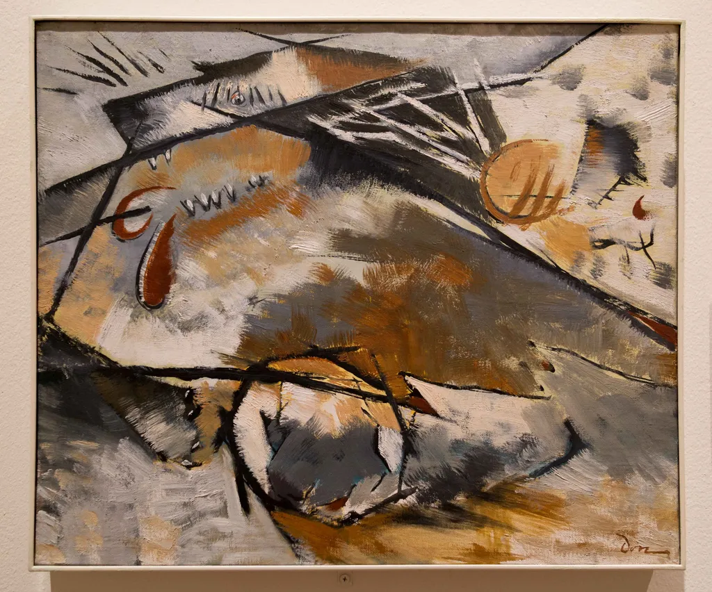 Dogs Chasing Each Other, by Arthur Dove, oil, 1929