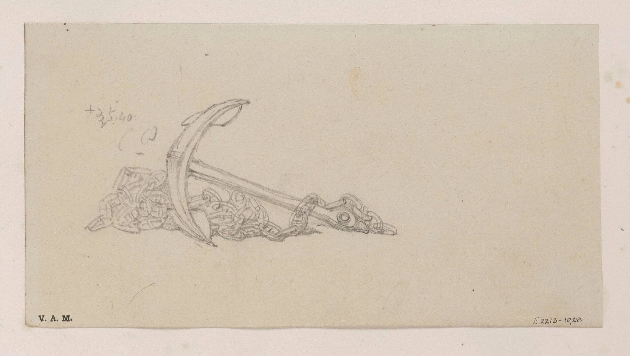 An anchor and chain, detail