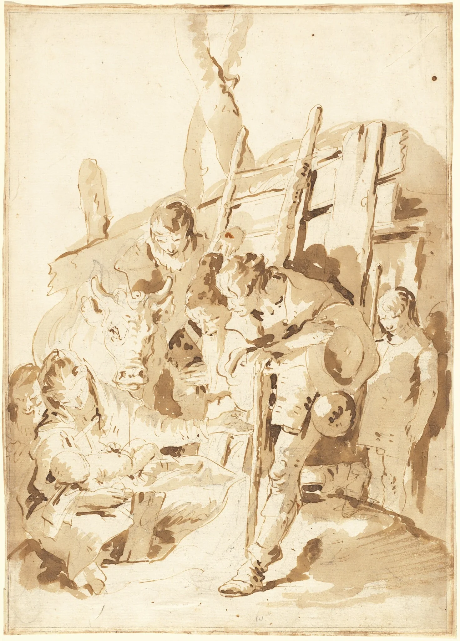 The Adoration of the Shepherds, detail