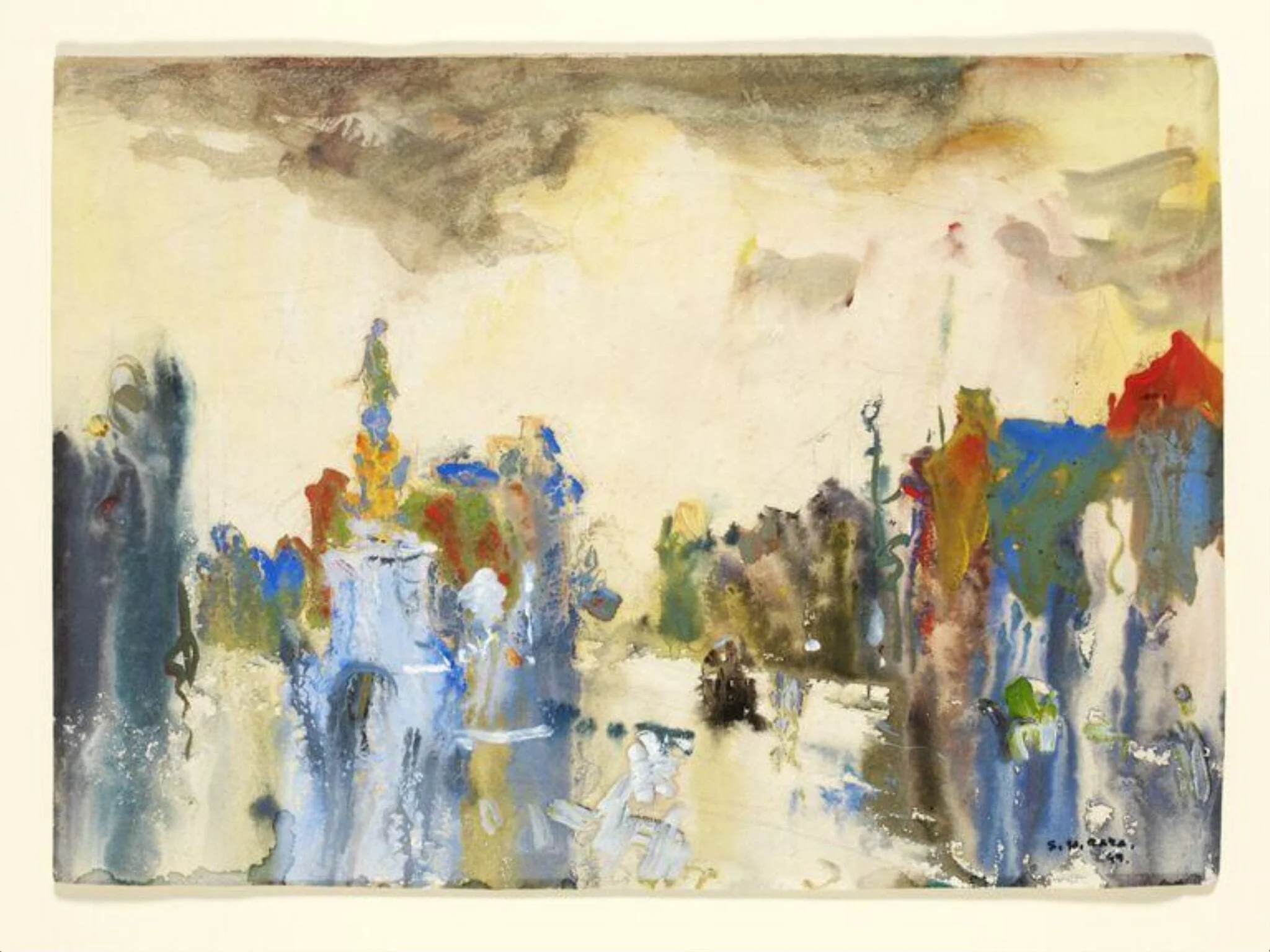 Monsoon in Bombay, detail