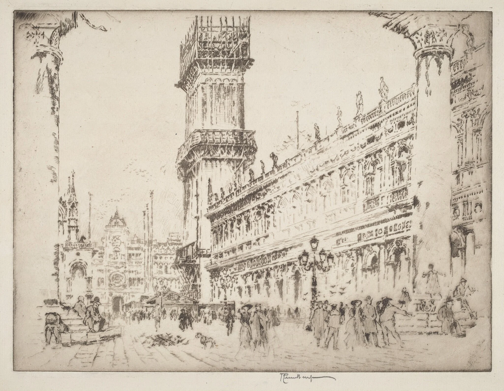 Rebuilding the Campanile, Venice, No.II, detail