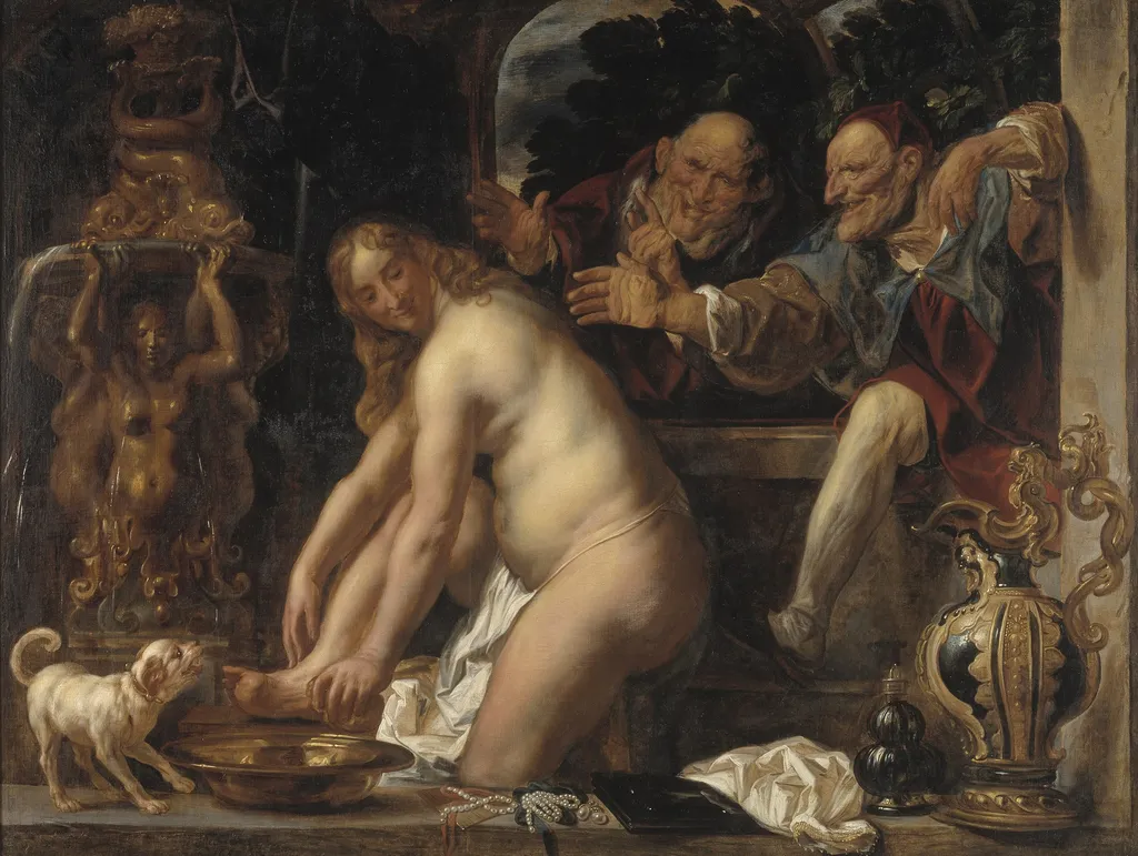 Susanna and the Elders, by Jacob Jordaens, oil, 1653