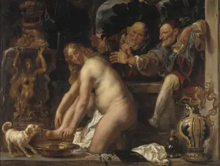 Susanna and the Elders, by Jacob Jordaens, oil, 1653