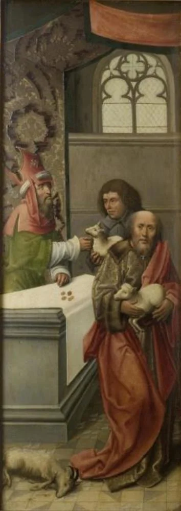 The Expulsion of Saint Joachim from the Temple, detail