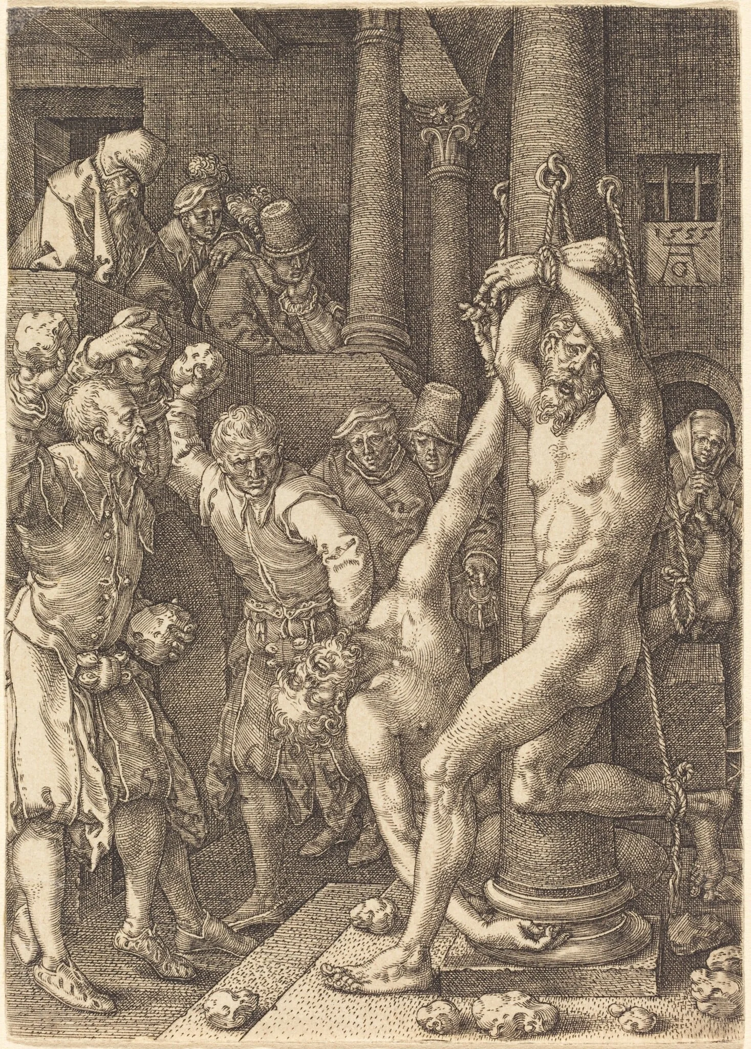 The Two Elders Stoned by the People, detail