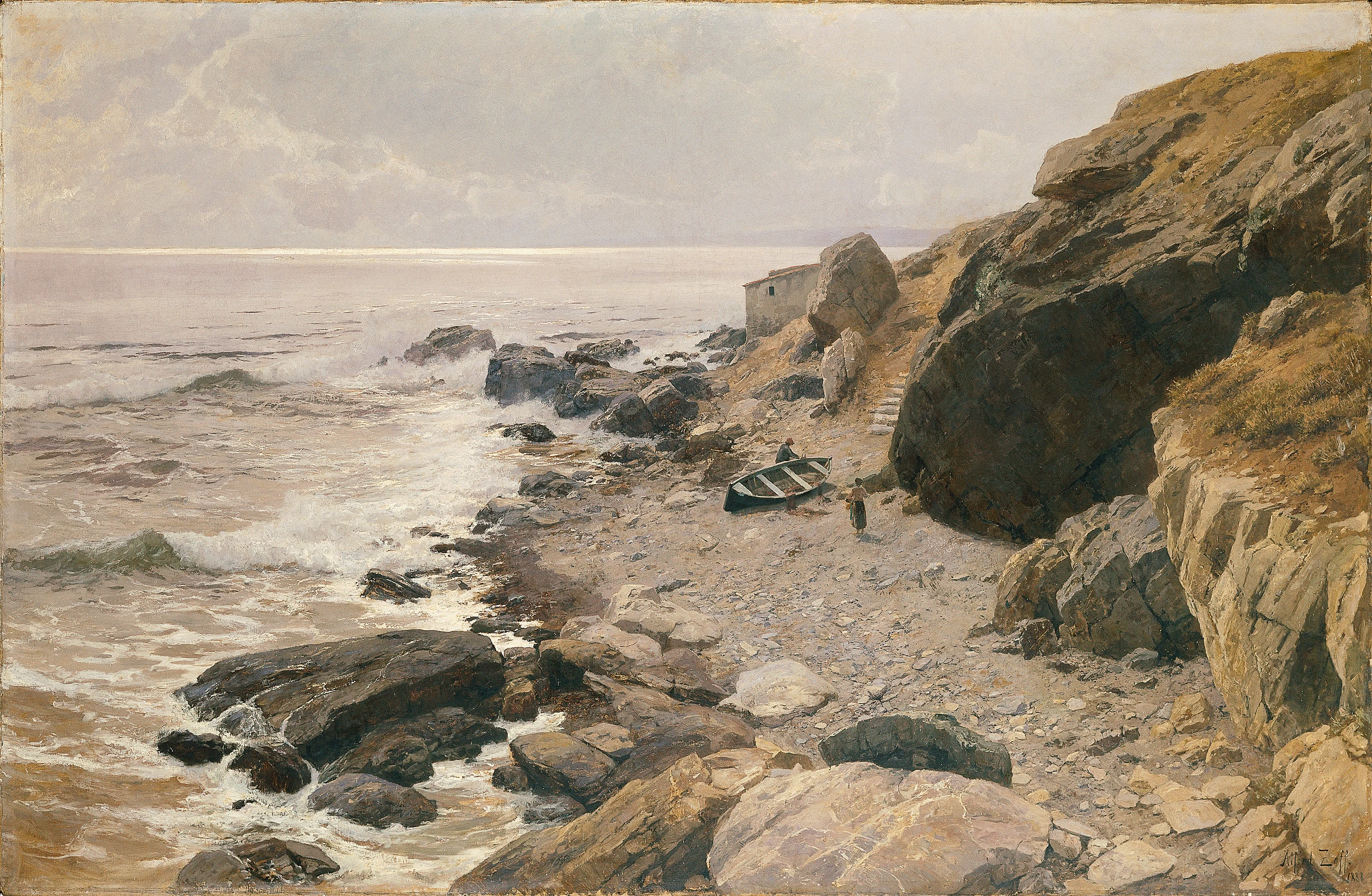An der Riviera (felsige Küste), detail