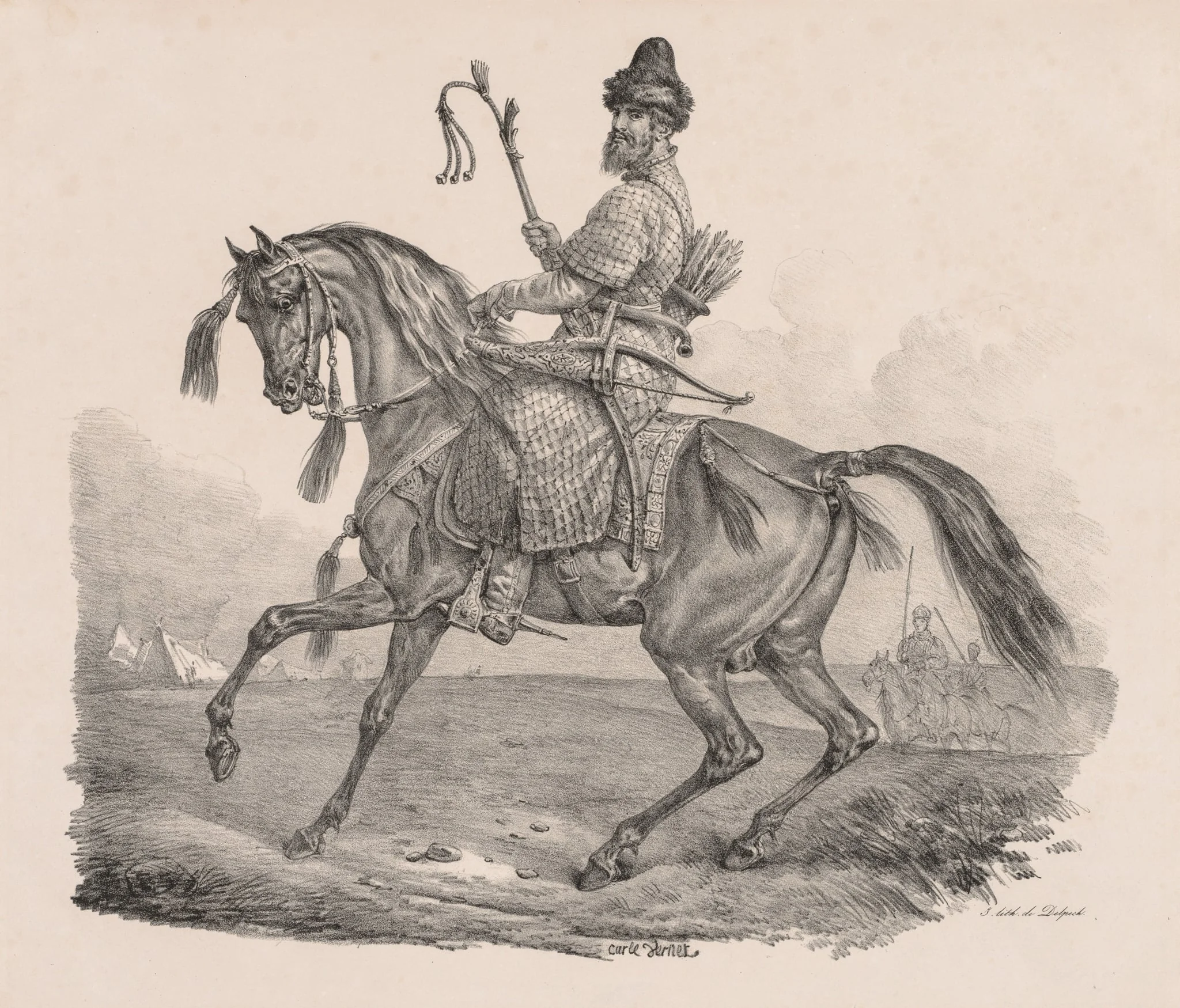 Cossack Cavalier, detail