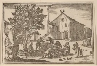 Tavern, by Edouard Eckman, ink, 1621
