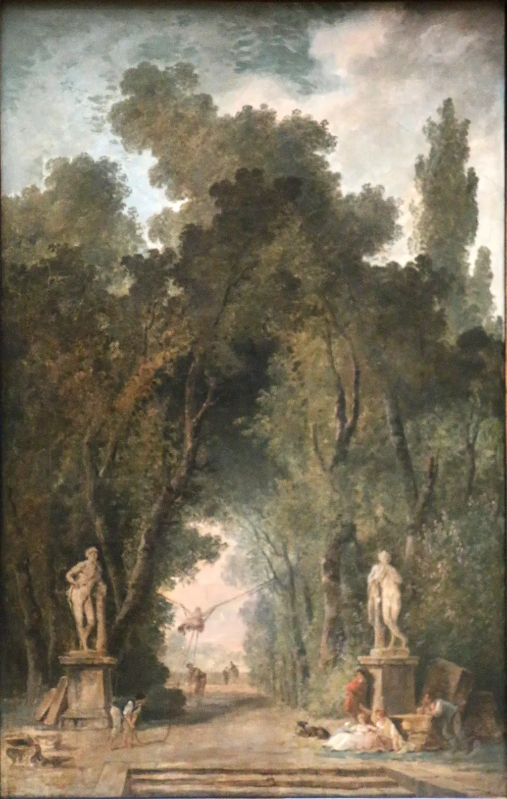 Avenue in a Park, by Hubert Robert, oil, 1800