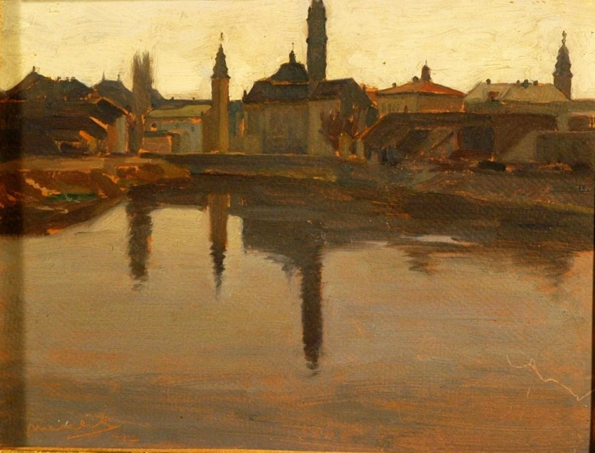 Contrejour (Apus de soare la Oradea), detail