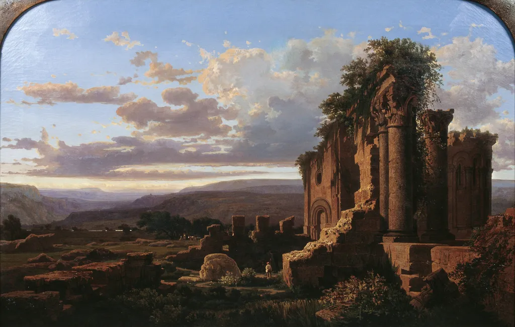 Ruins, by Lluís Rigalt, oil, 1865