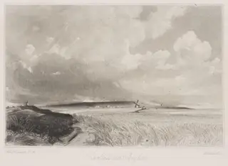 Cornfields near Brighton, by David Lucas, 1850