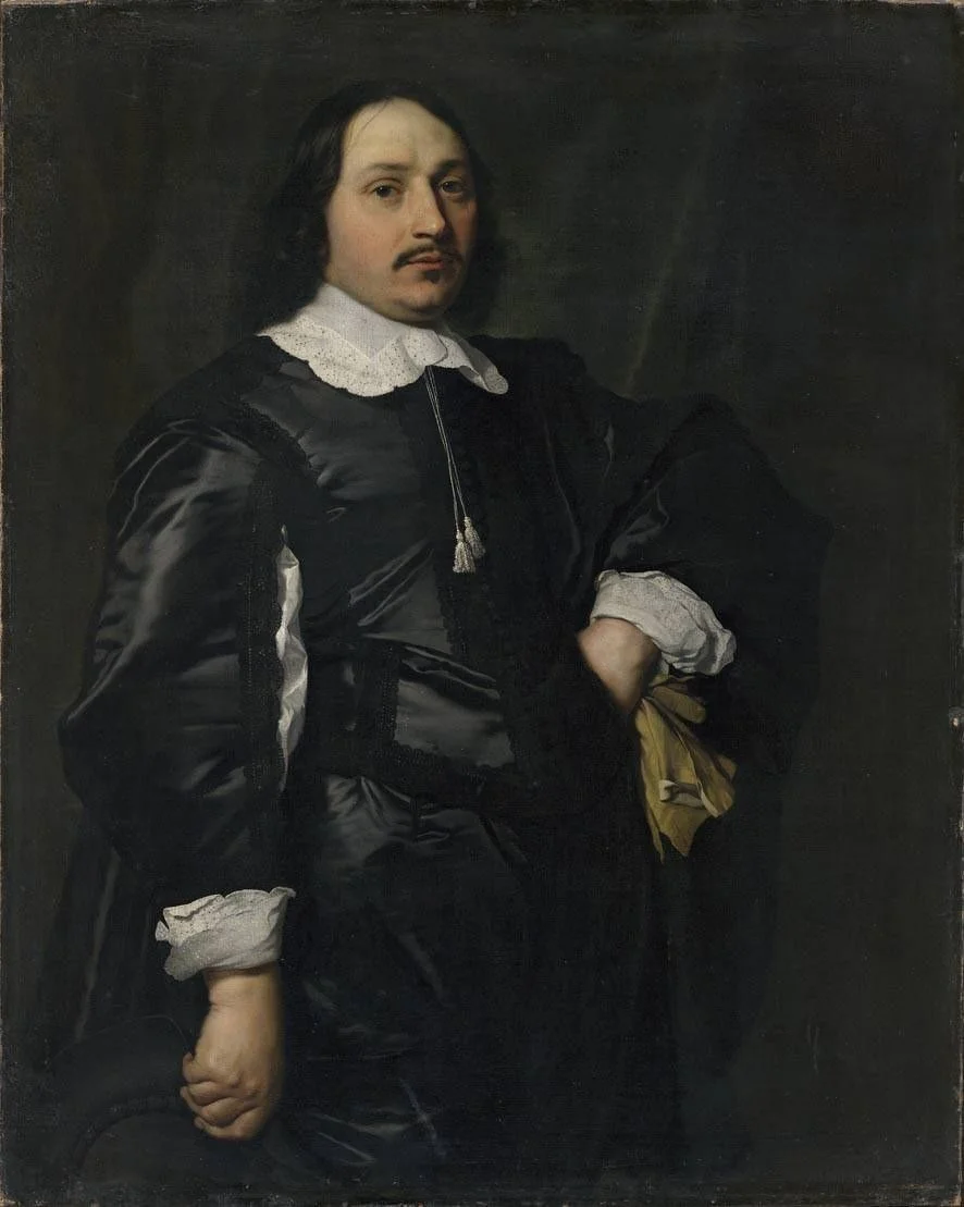 Portrait of a Man in Black, detail