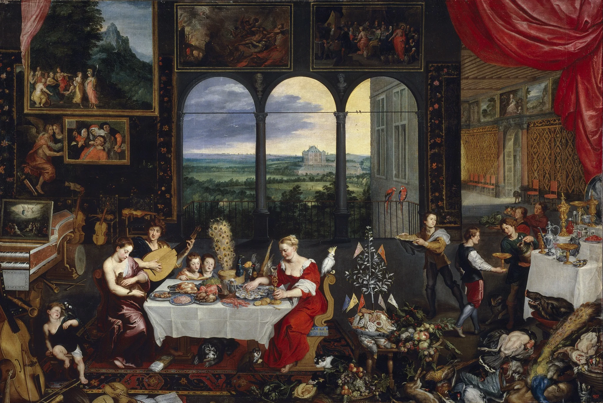 The Senses of Hearing, Touch and Taste, detail