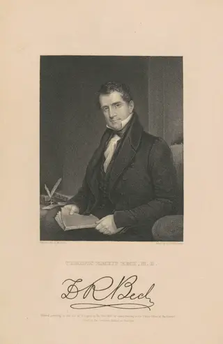 Theodric Romeyn Beck, M.D., by John Francis Eugene Prud'homme, ink, 1834