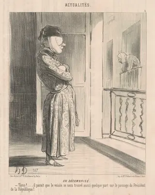 Un Décembrisé, by Honoré Daumier, ink, 1850