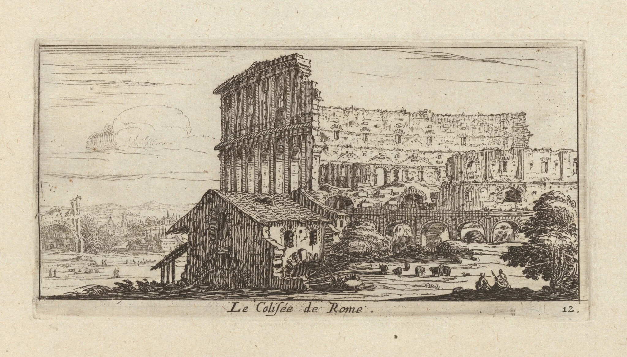 Le Colisée de Rome, detail