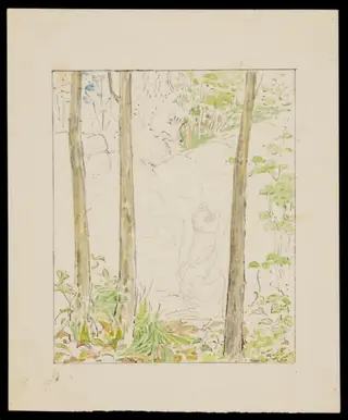 Untitled, by Beatrix Potter, watercolor, 1914