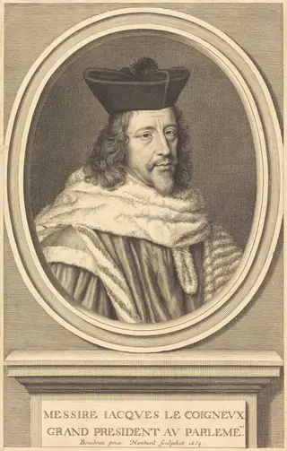 Jacques Le Coigneux, by Robert Nanteuil, ink, 1654