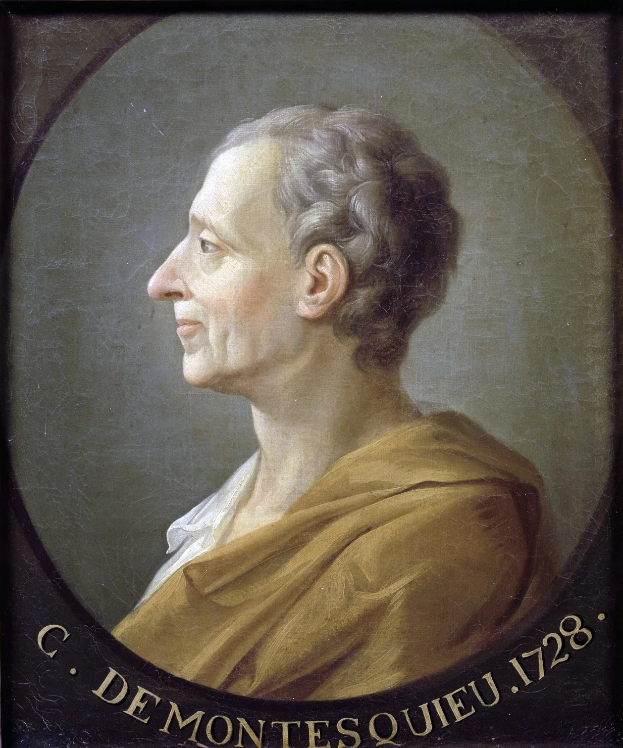 Portrait of Montesquieu (1689-1755), detail