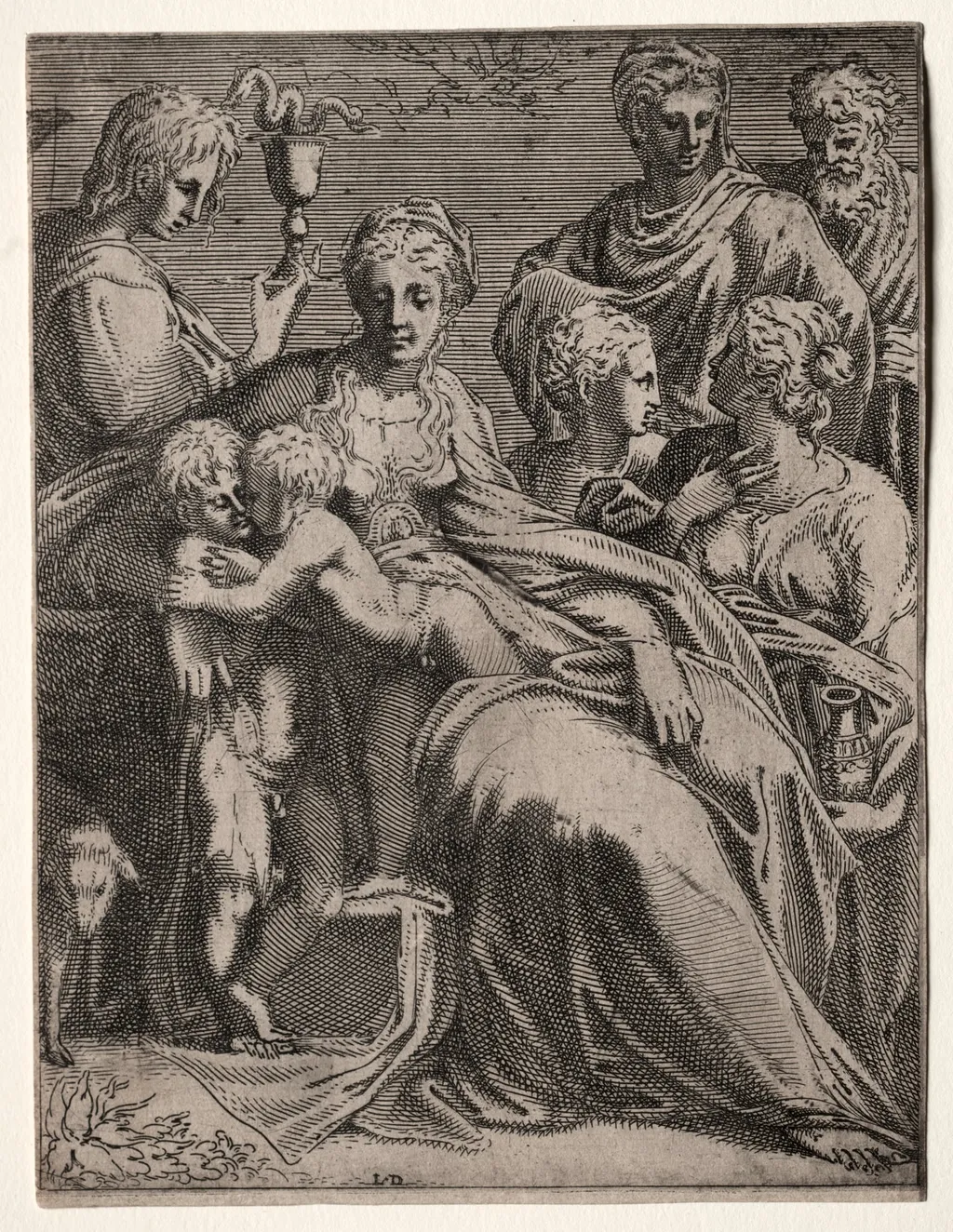 Sacred Conversation, by Léon Davent, 1544