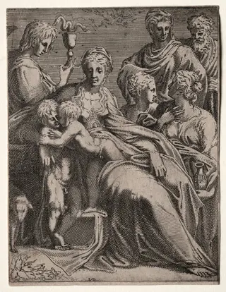 Sacred Conversation, by Léon Davent, 1544