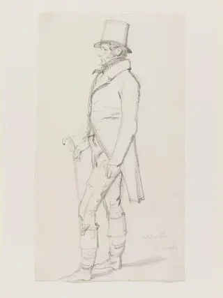 Mr. Apperley ("Nimrod"), by Daniel Maclise, 1825