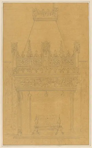 Drawing attributed to Pugin, by A.W.N. Pugin, 1842
