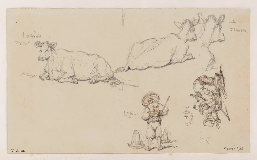 Figures and cattle, by George Chinnery, 14