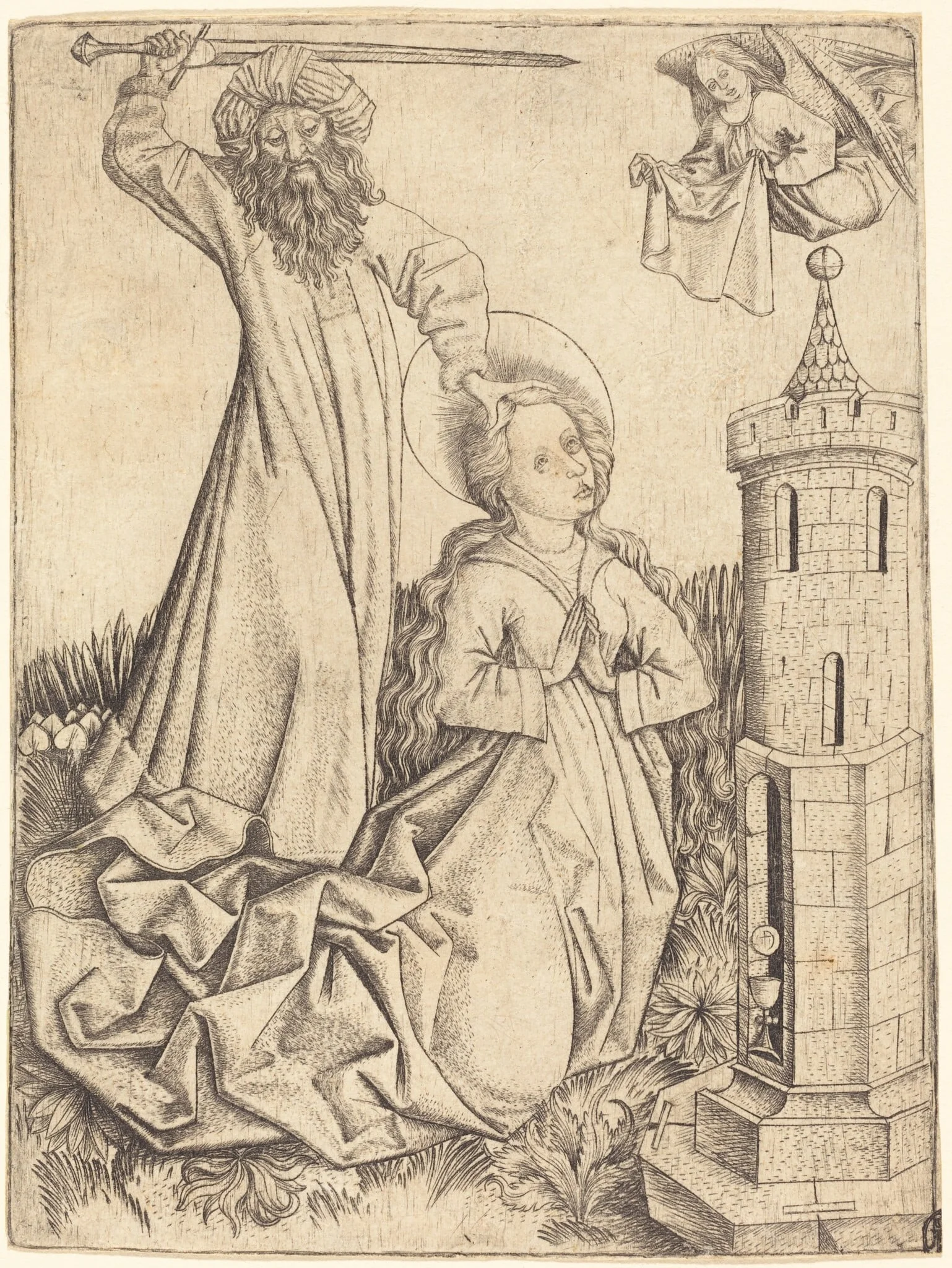 The Martyrdom of Saint Barbara, detail