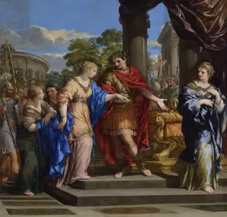 Caesar Giving Cleopatra the Throne of Egypt, by Pietro da Cortona, unspecified, 1637