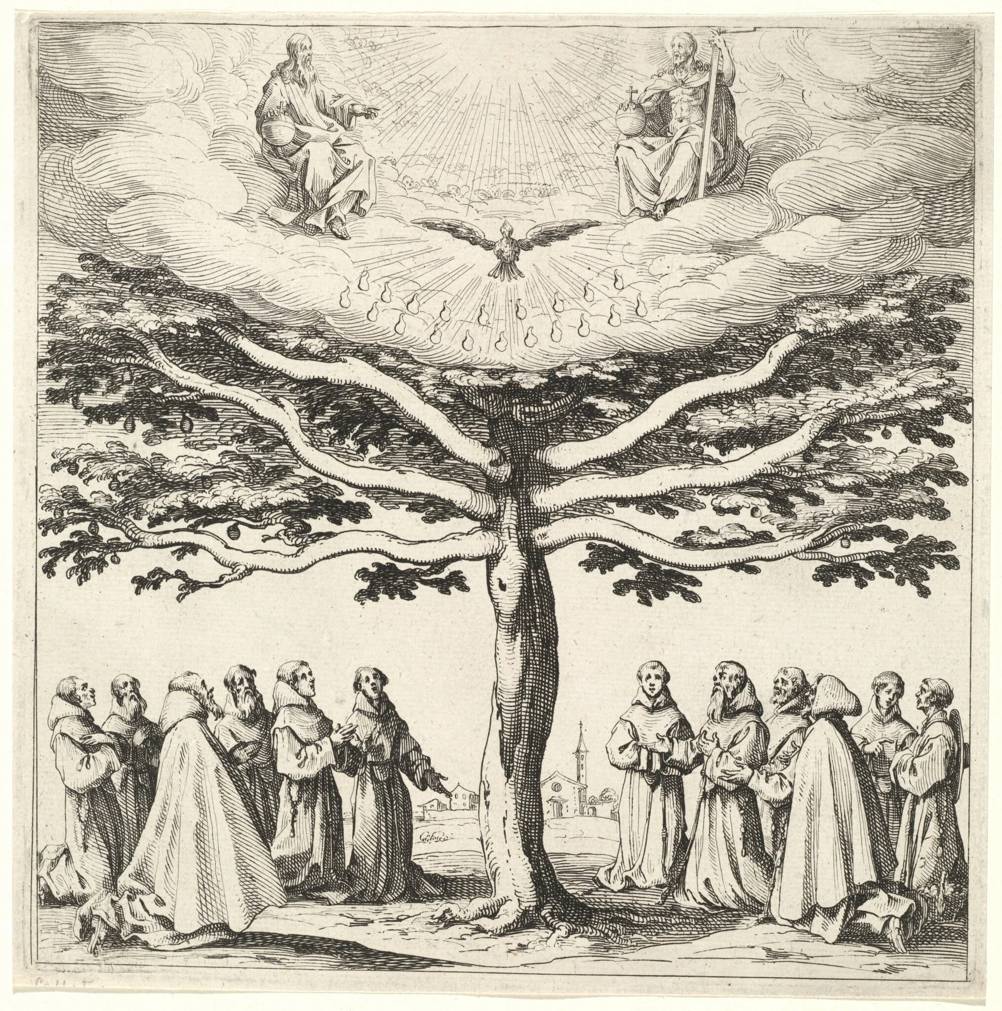 The Holy Trinity in the Tree of Life, Adored by Franciscans, detail