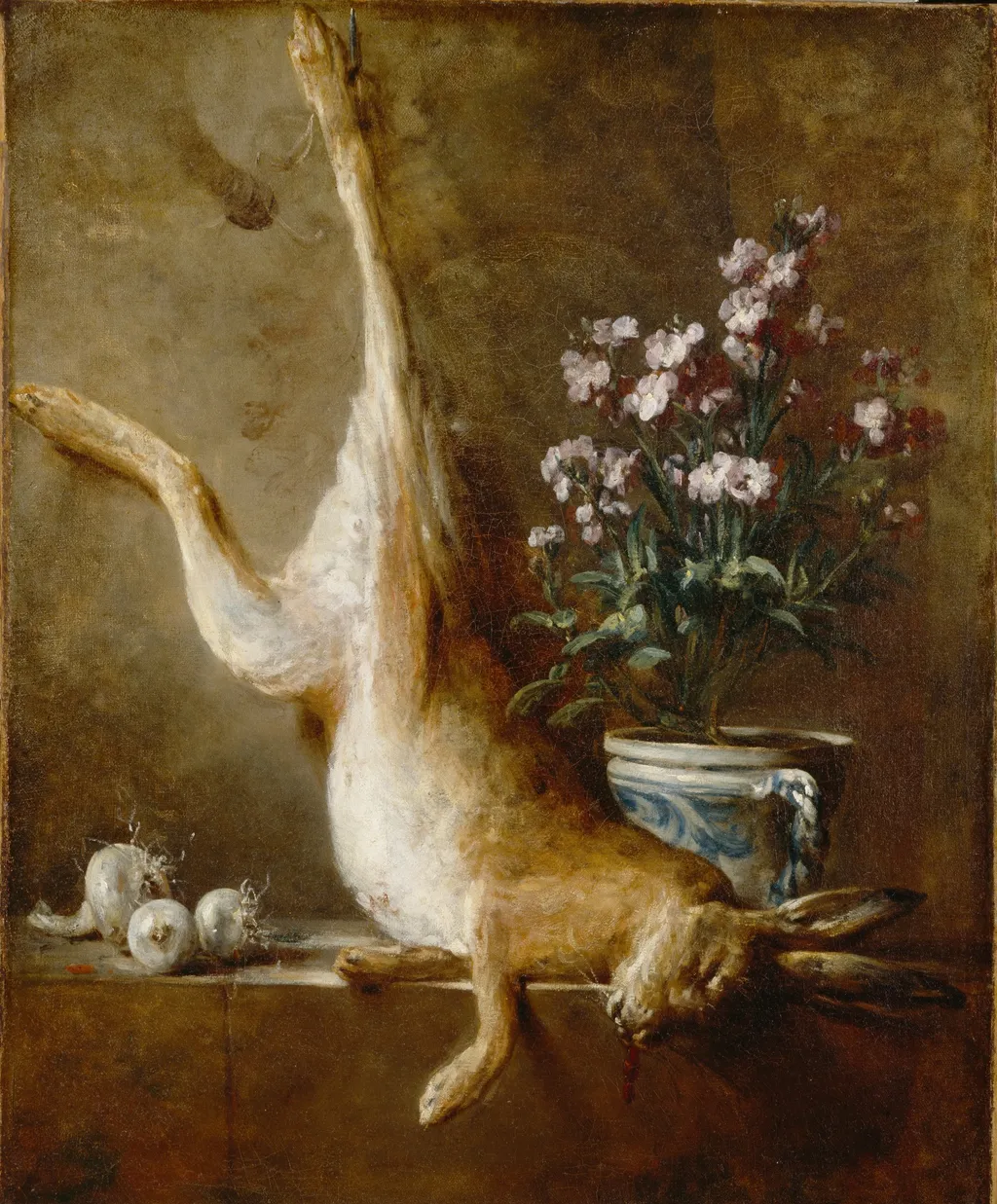 Still Life with Dead Hare, by Jean-Baptiste-Siméon Chardin, oil, 1760